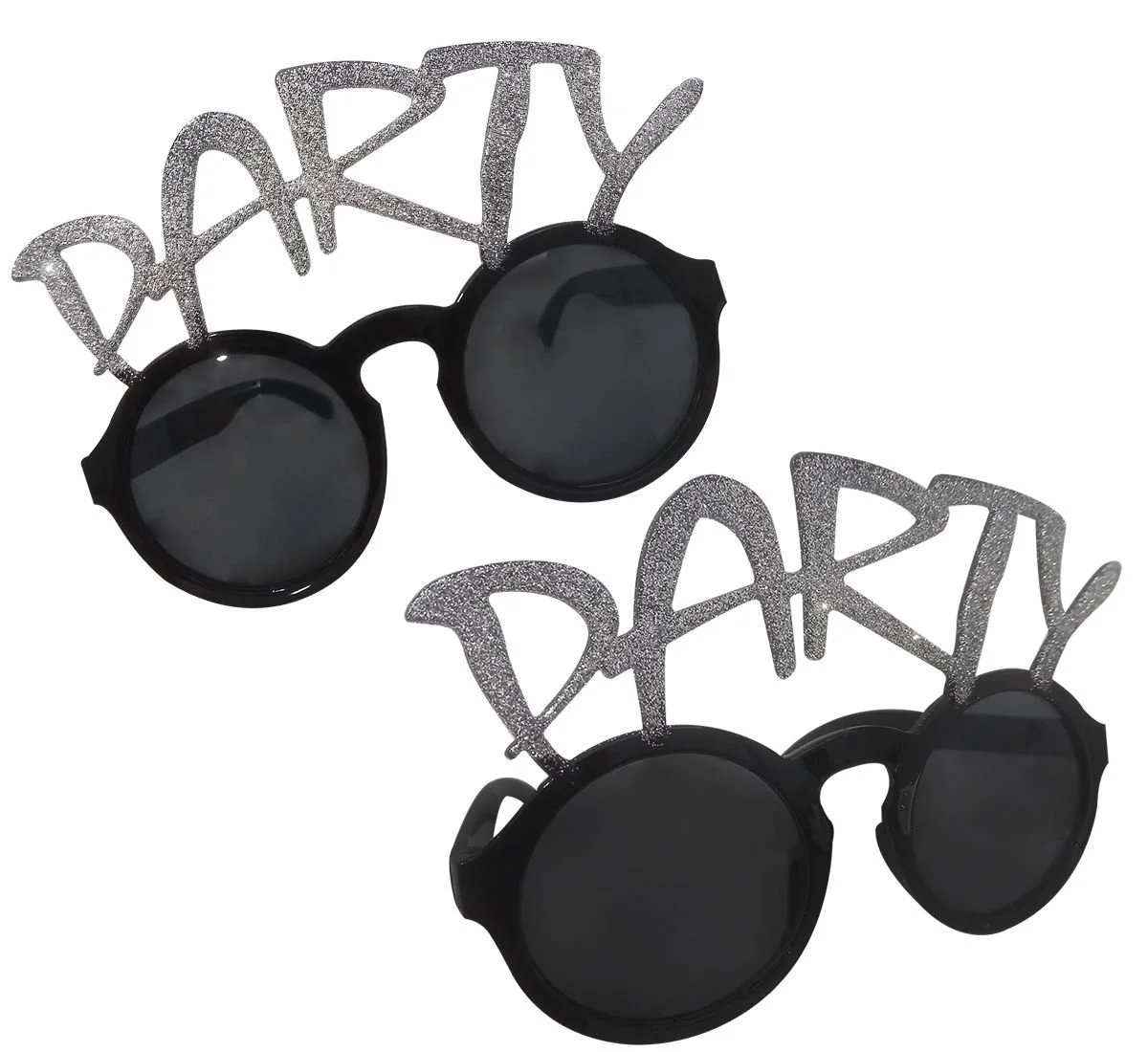 Gümüş Simli Party Yazılı Parti Gözlüğü Show 15x7 cm görsel 2