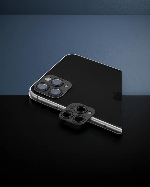 Apple İphone 11 Pro Max Pers Alüminyum Kamera Lens - Siyah