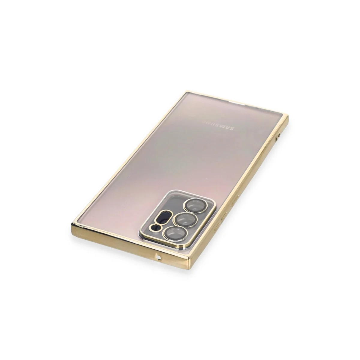 Samsung Galaxy Note 20 Ultra Kılıf Razer Lensli Silikon - Gold görsel 3