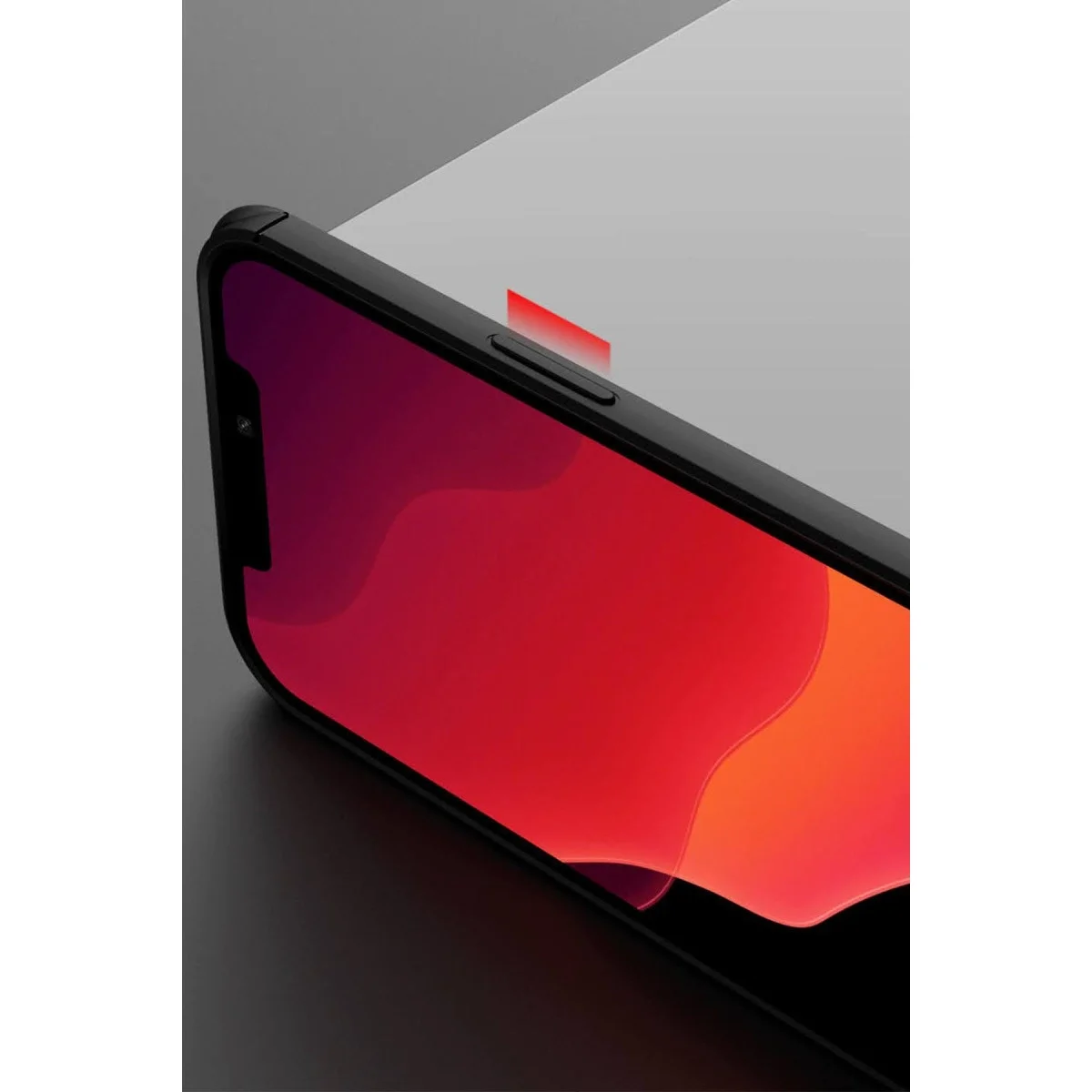 Apple İphone 12 Pro Max Kılıf Range Yüzüklü Silikon - Siyah-kırmızı görsel 8
