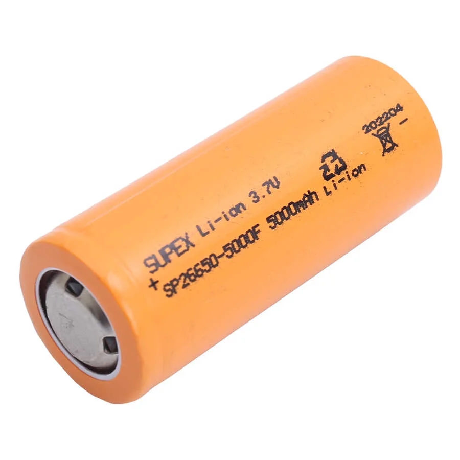 SP26650-5000F 3.7V 26650 Model 5000mAh Li-İon Düz Kafa Pil görsel 2
