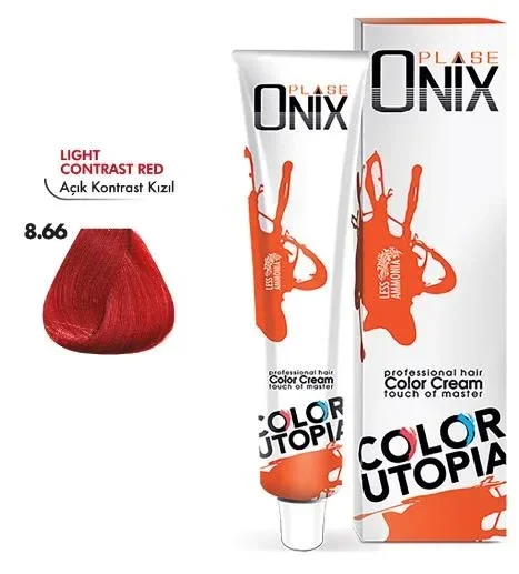 Tüp Saç Boyası 60 ml Profesyonel Krem Boya - 8/66 Açık Kontrast Kizil