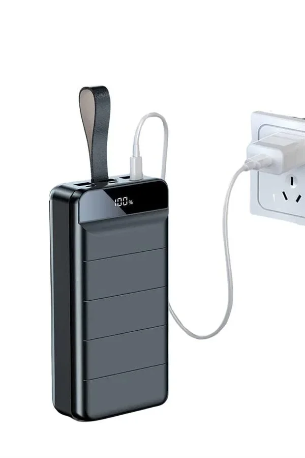 Taşınabilir Powerbank 50.000 mAh 4 Girişli Hızlı Şarj Led Göstergeli Fenerli Şarj görsel 3