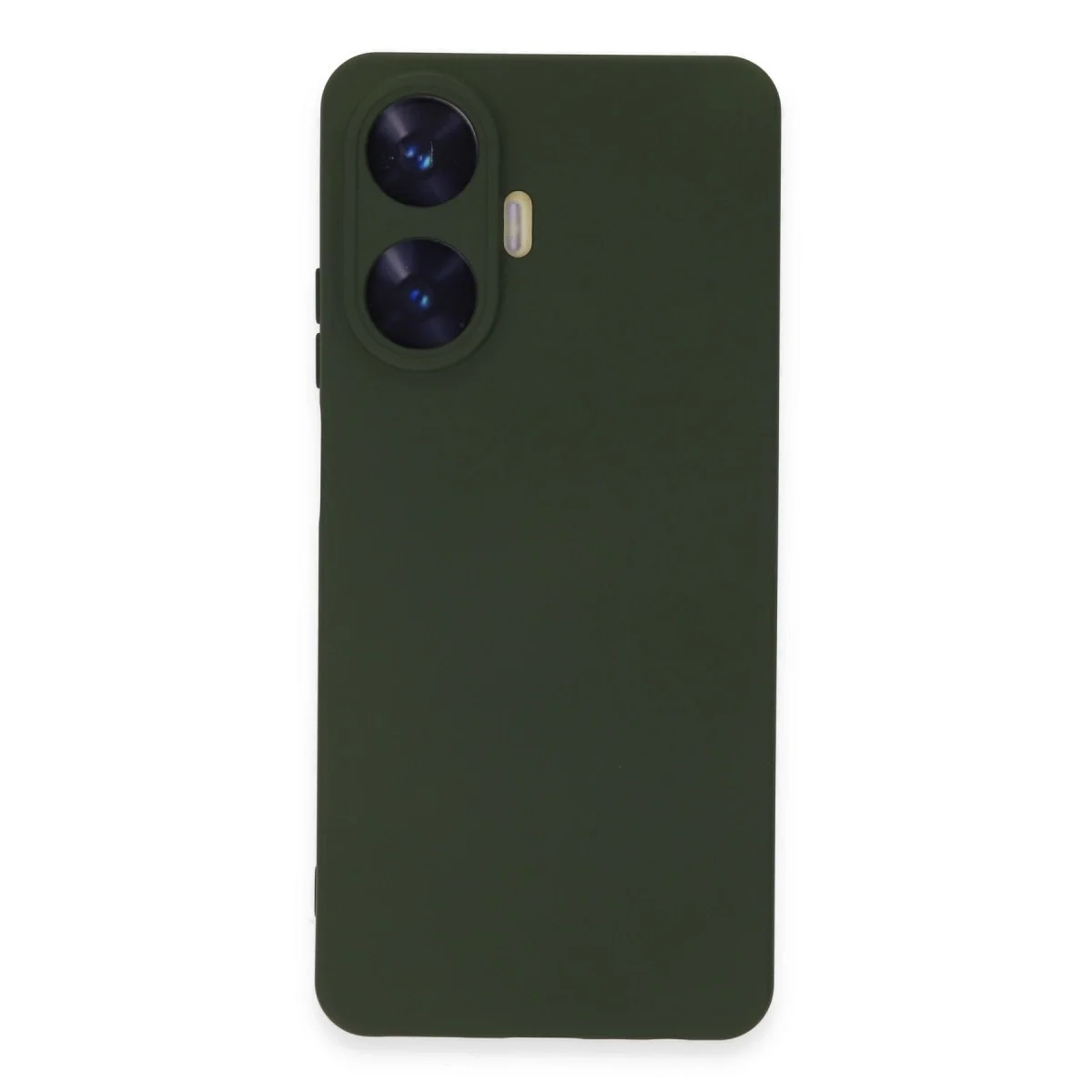 Realme C55 Kılıf Nano İçi Kadife Silikon - Koyu Yeşil görsel 4
