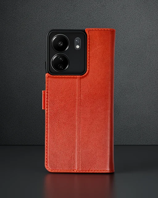 Xiaomi Redmi 13c Kılıf Trend S Plus Kapaklı Kılıf - Kırmızı