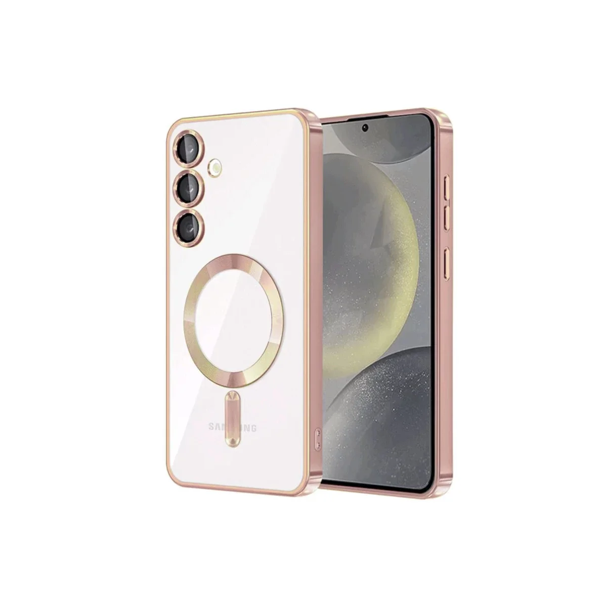 Samsung Galaxy S24 Kılıf Kross Magneticsafe Kapak - Rose görsel 3