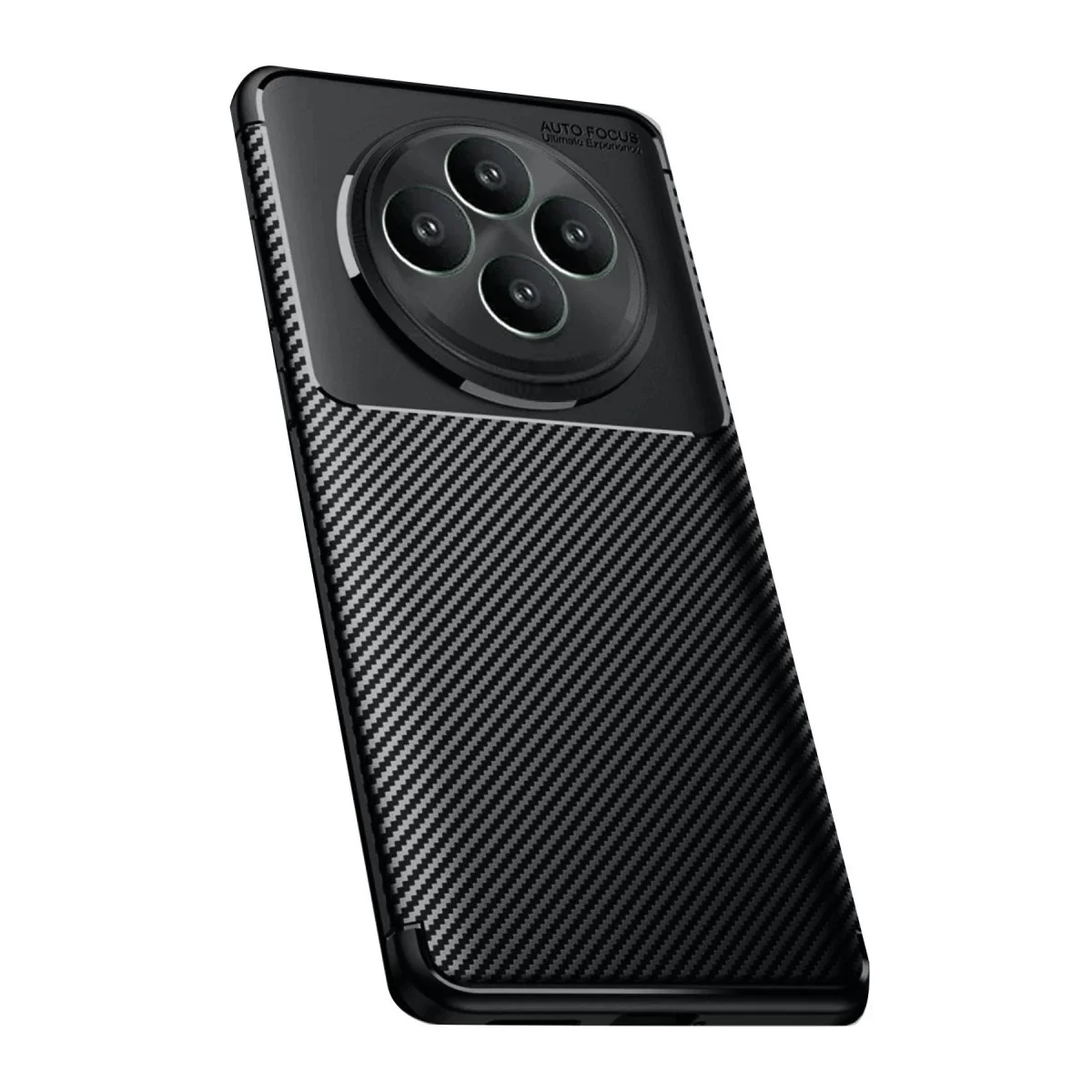 Oppo Reno 11 FS Kılıf Auto Focus Karbon Kapak - Siyah görsel 3