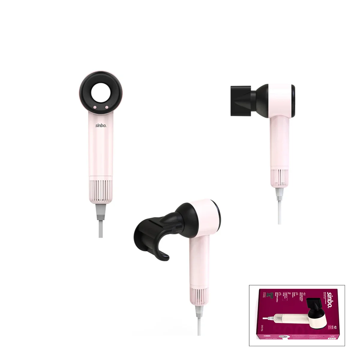 Pembe Saç Kurutma Makinesi - 110.000 RPM, 3 Hız & Isı Ayarı görsel 3