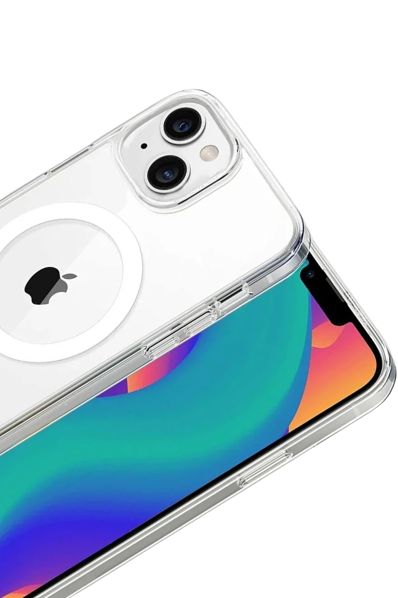 Apple iPhone 15 Combo Sert Şeffaf Magsafe Kapak - Şeffaf görsel 2