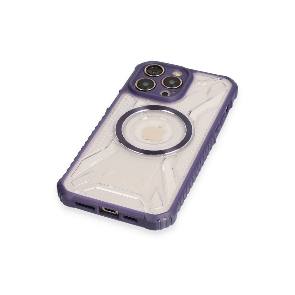 Apple İphone 12 Pro Max Kılıf Prag Magneticsafe Kapak - Derin Mor görsel 4