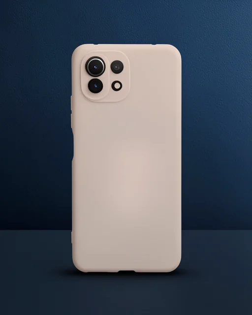Xiaomi Mi 11 Lite Kılıf Nano İçi Kadife Silikon - Pudra