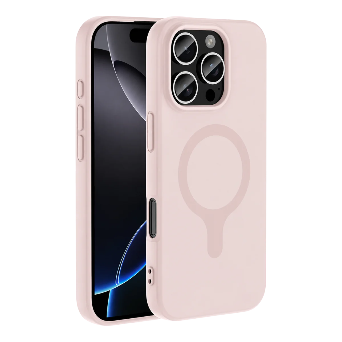 Joko Apple iPhone 16 Pro Max Z Silikon Magsafe Kapak - Pembe