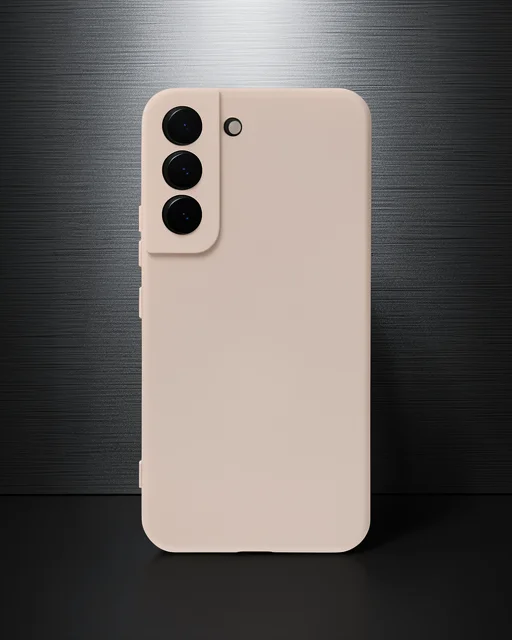 Samsung Galaxy S23 Kılıf Nano İçi Kadife Silikon - Pudra