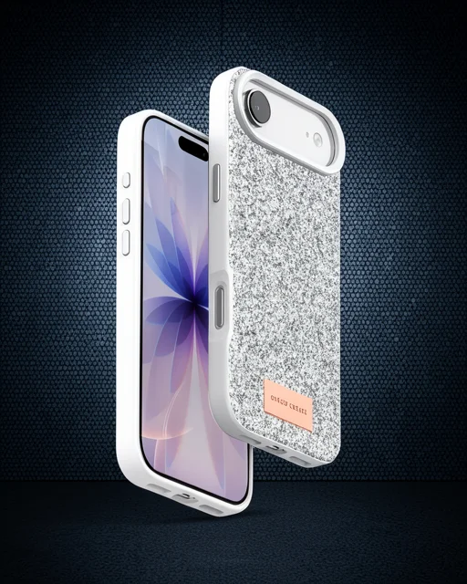 Onegif Apple İphone 17 Air Bright Simli Kapak - Beyaz