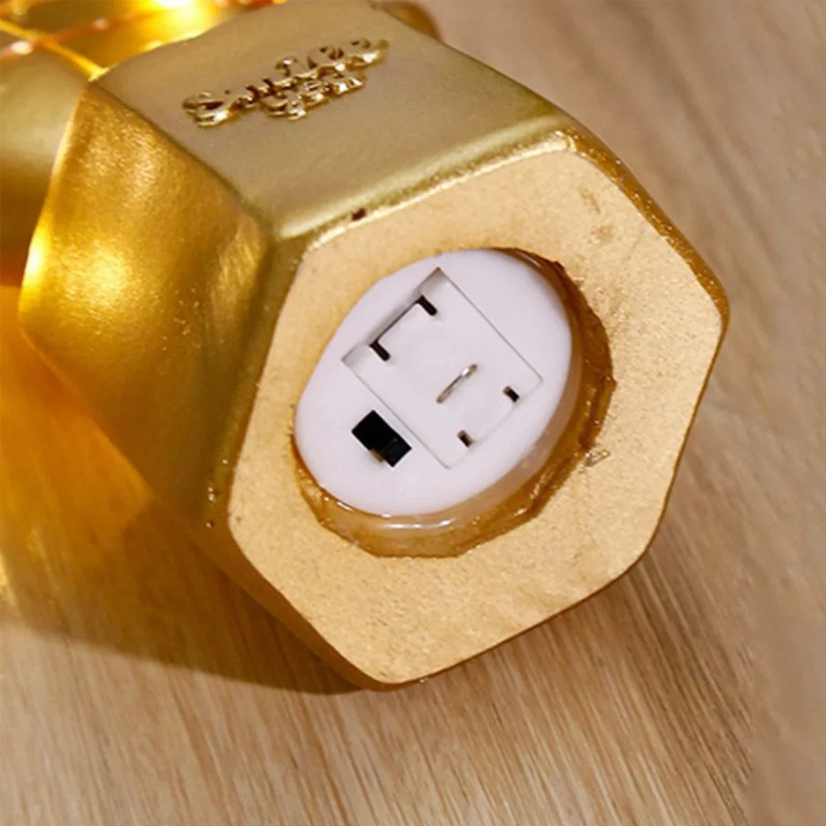 Led Işıklı Sevimli Kaktüs Dekoratif Masa Lambası ni Biblo Gece Lambası-GOLD görsel 6