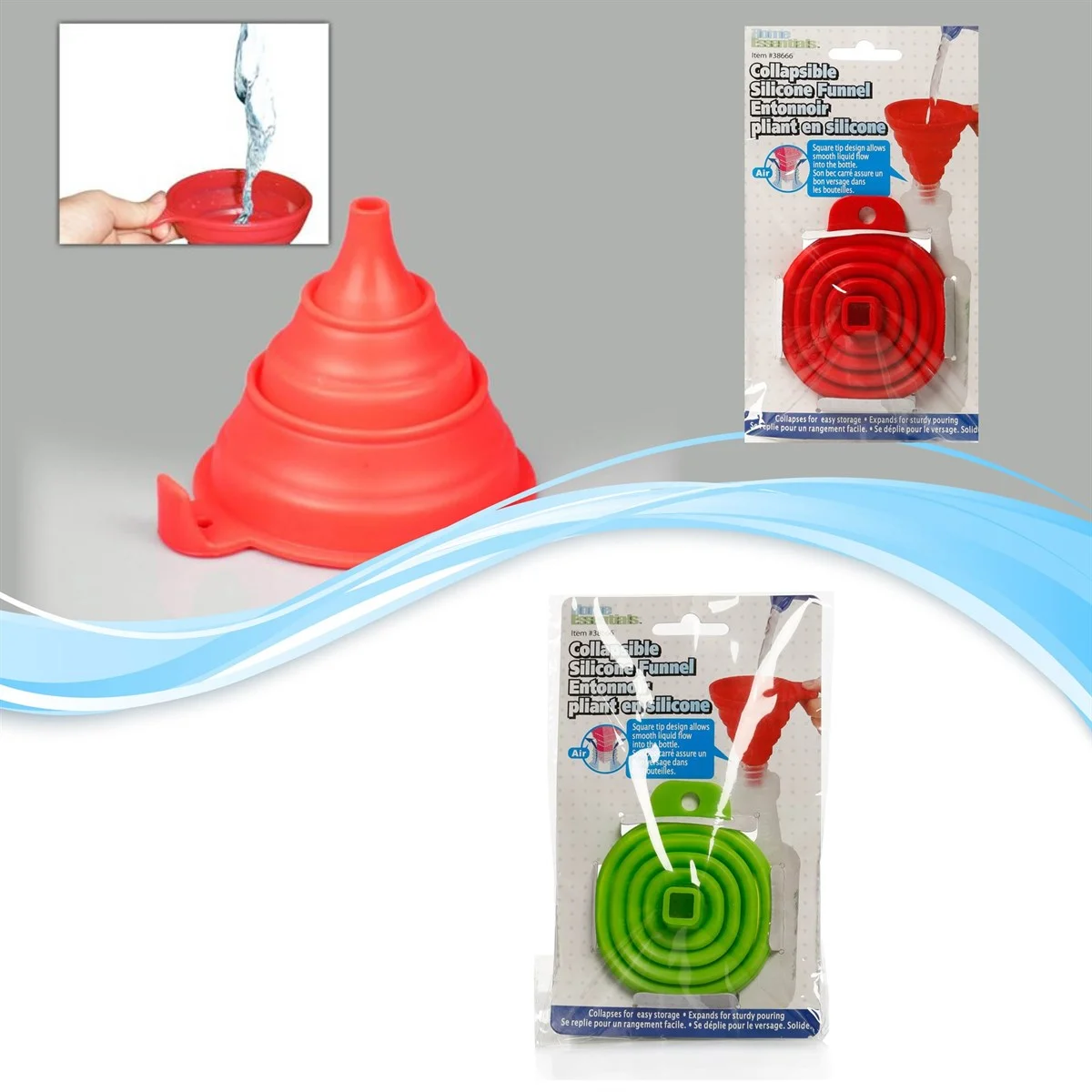 Silicone Folding Funnel Katlanır Huni görsel 2