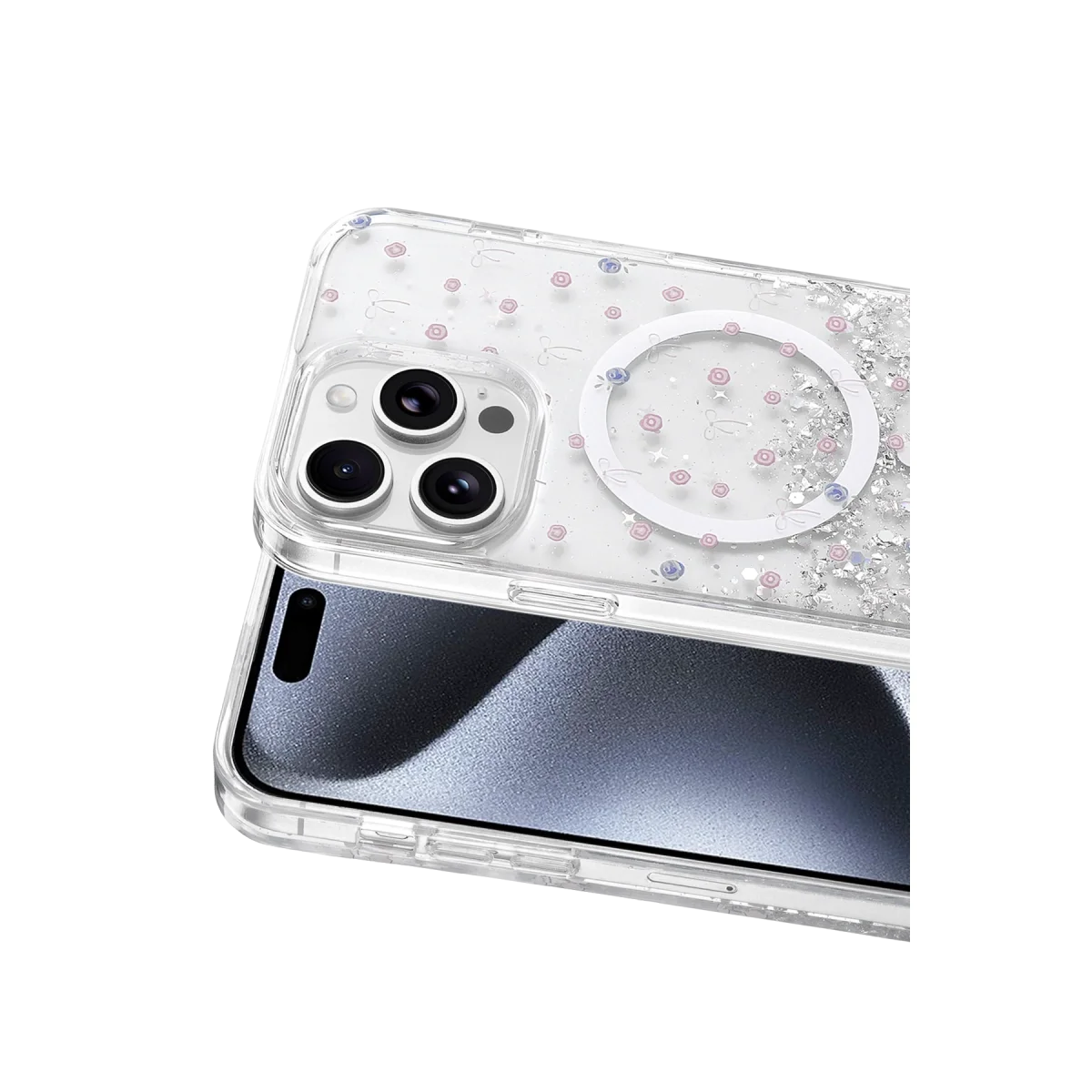Onegif Apple İphone 14 Pro Max sk Simli Magsafe Kapak - Desen 1 görsel 2