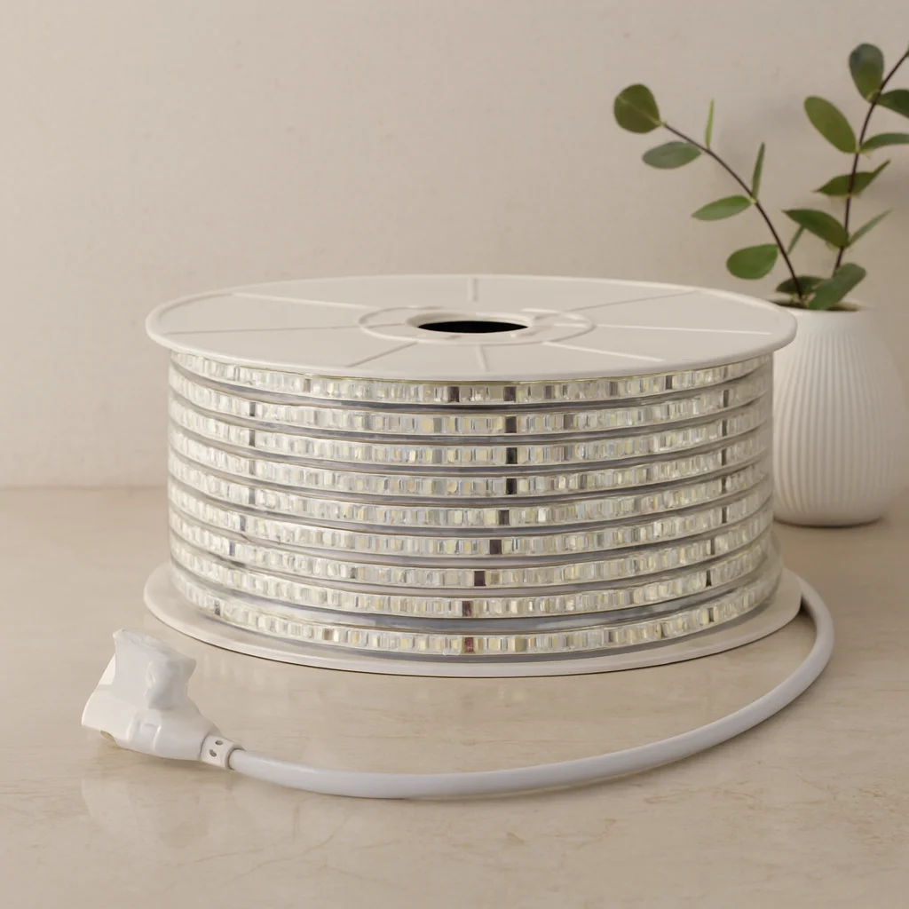 Dış Mekan 220V Şerit LED 120LED 100m (3000K / Günışık)
