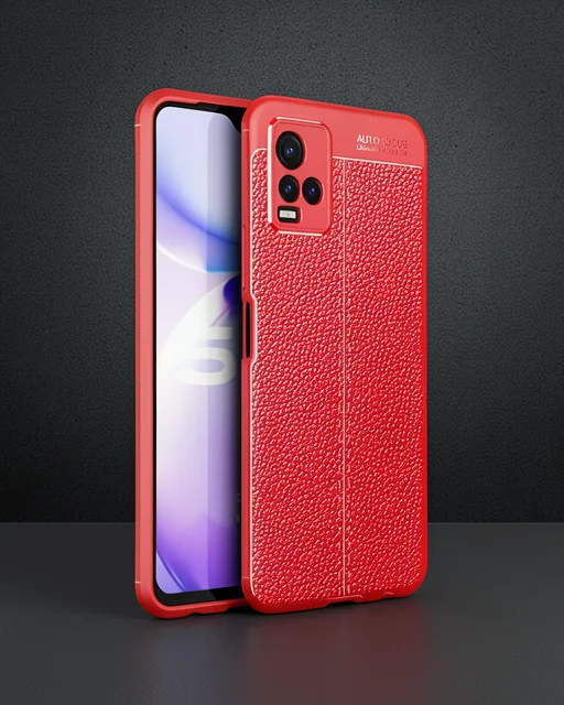 Vivo Y21s Kılıf Auto Focus Kapak - Kırmızı