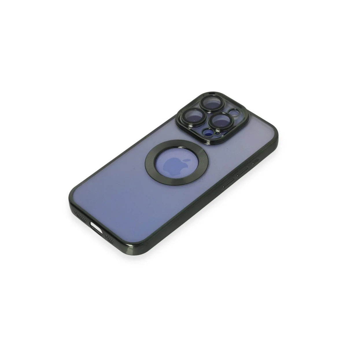 Apple İphone 15 Pro Max Kılıf Slot Silikon - Köknar Yeşili görsel 4
