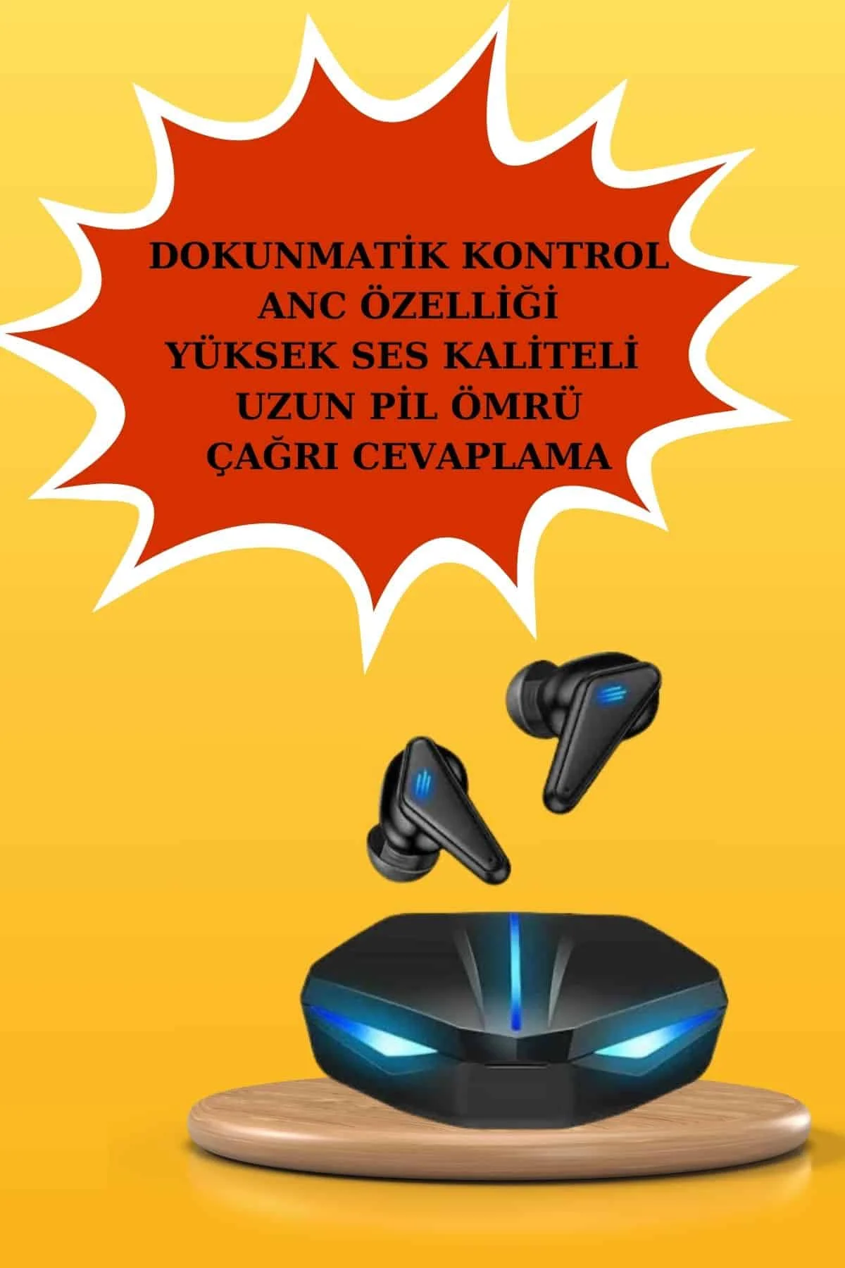 Kablosuz Bluetooth Bağlantılı Kulaklık ve Dokunmatik Ekran Akıllı Saat Arama Cevaplama görsel 5