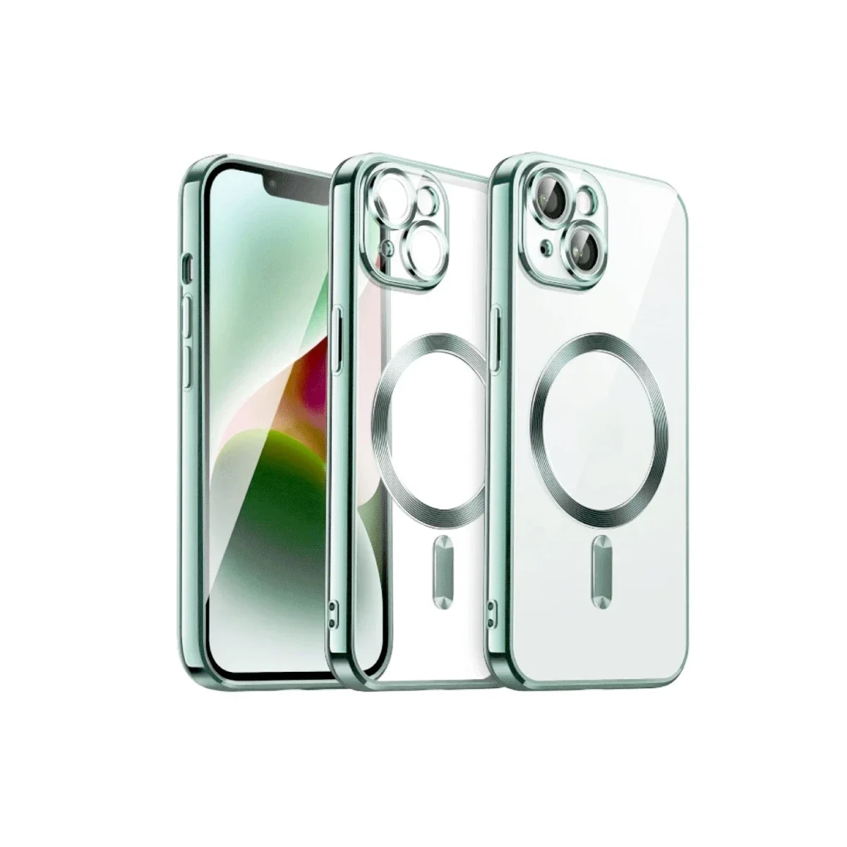 Apple iPhone 15 Kılıf Kross Magneticsafe Kapak - Açık Yeşil