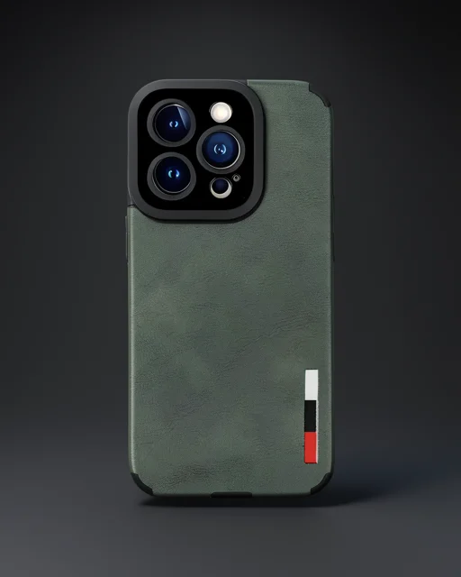 Apple İphone 14 Pro Max Kılıf Loop Deri Silikon - Yeşil