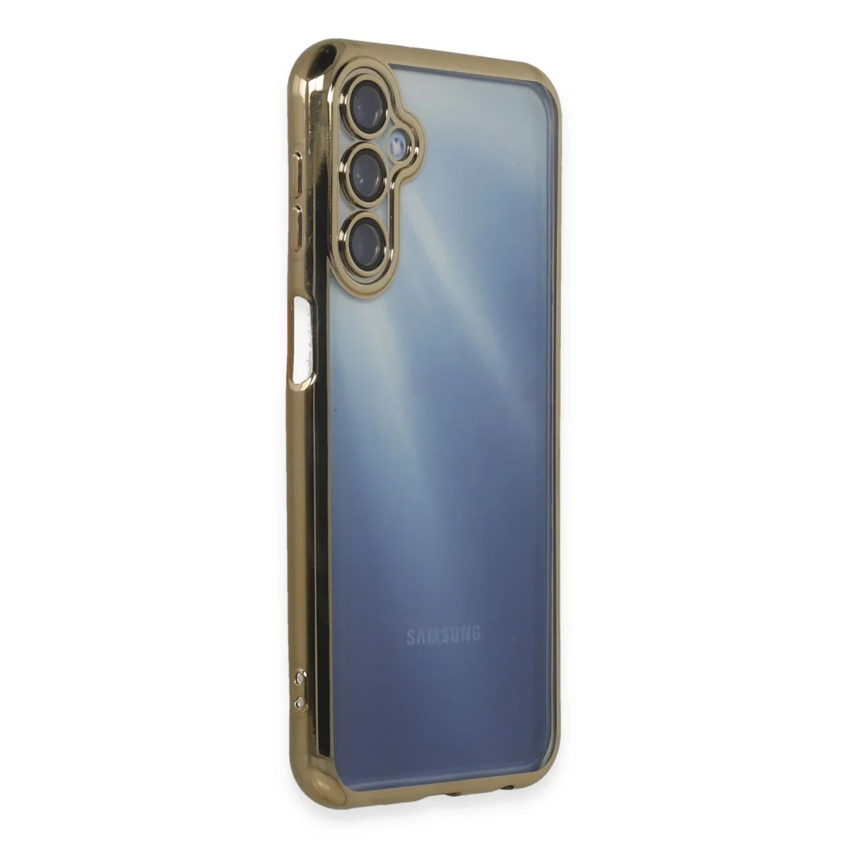 Samsung Galaxy A15 4g Kılıf Razer Lensli Silikon - Gold görsel 2
