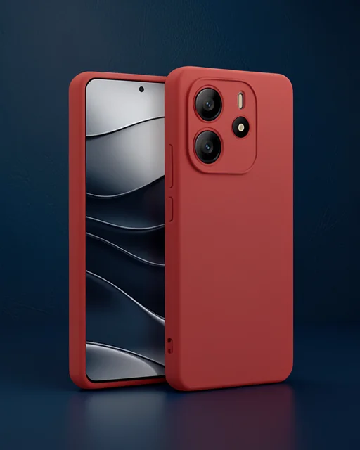 Xiaomi Redmi Note 14 4g Kılıf First Silikon - Bordo