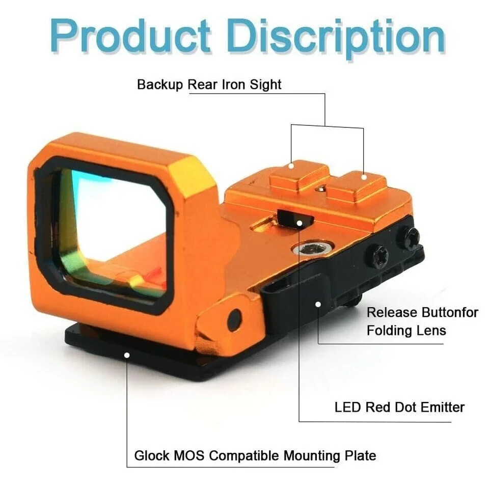 Vism Flipdot Reflex M2 Red Dot Sight Katlanabilir 22mm Reflex Nişangâh görsel 4
