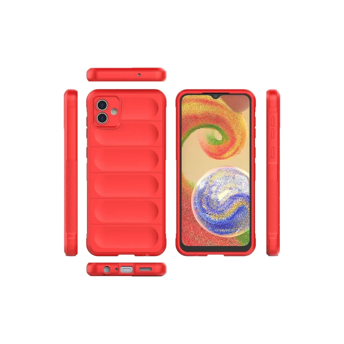 Samsung Galaxy A04 Kılıf Optimum Silikon - Kırmızı görsel 3