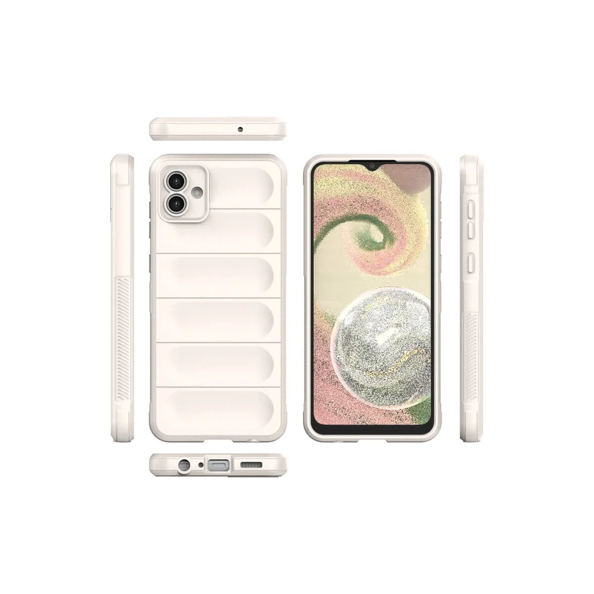 Samsung Galaxy A04 Kılıf Optimum Silikon - Krem görsel 3