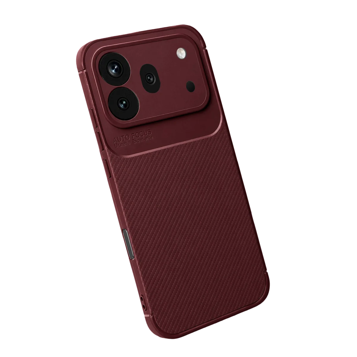 Huawei Honor 600 Pro Auto Focus Karbon Kapak - Bordo görsel 2