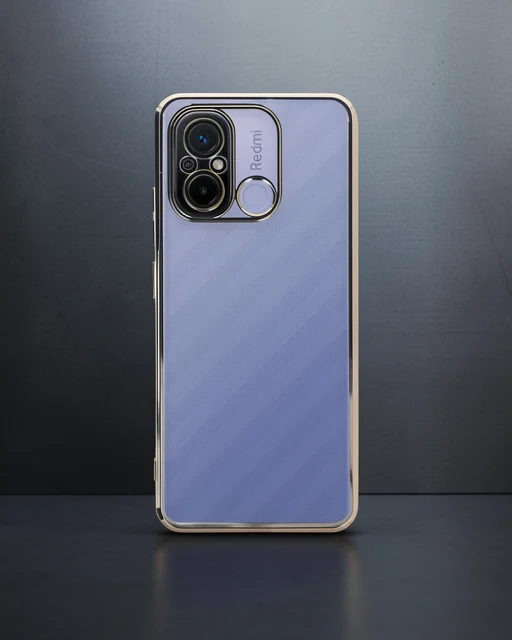 Xiaomi Redmi 12c Kılıf Razer Lensli Silikon - Gold