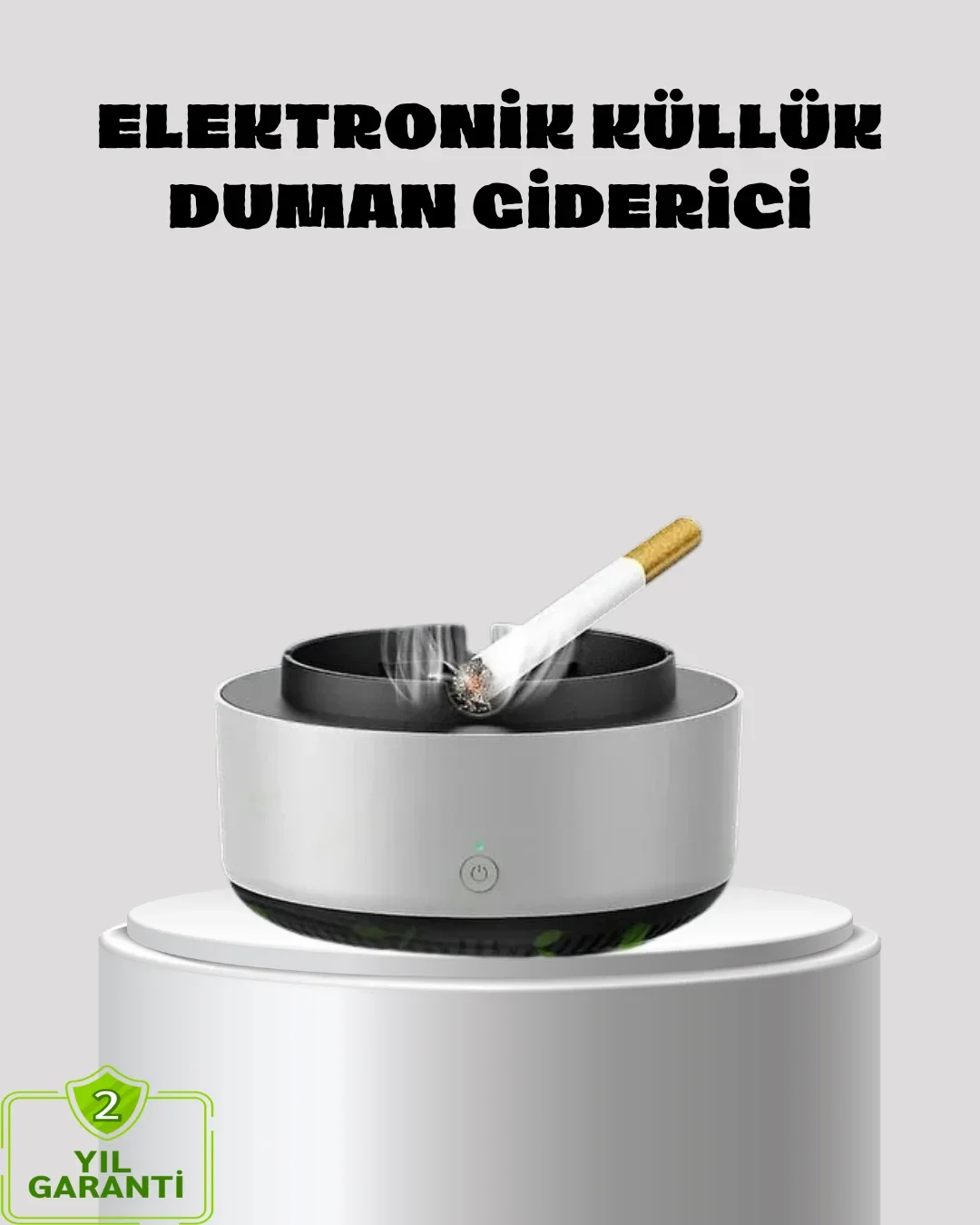 Küllük ve Hava Temizleyici 2’si 1 Arada – Sigara Kokusu Giderici, Araba ve Ofis İçin