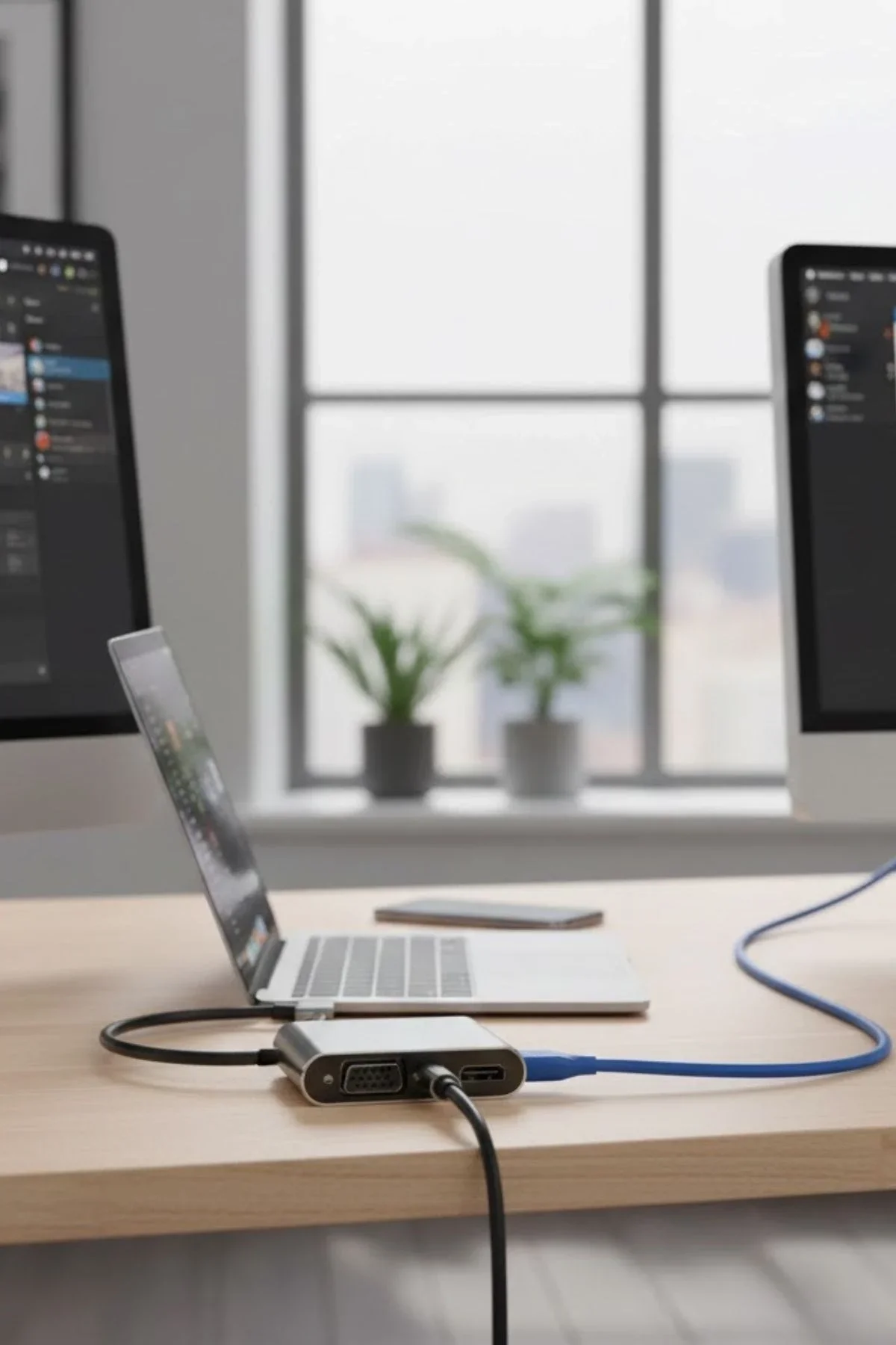 4’ü 1 Arada Type-C to Hub Dönüştürücü Adaptör – 4K Ultra HD HD & VGA Görüntü Aktarımı, PD Hızlı Şarj Destekli, USB Çoklayıcı görsel 8