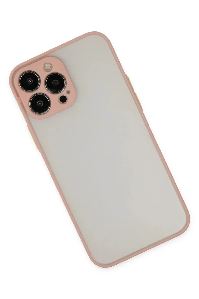 Apple iPhone 15 Pro Max Kılıf Montreal Silikon Kapak - Pembe görsel 3