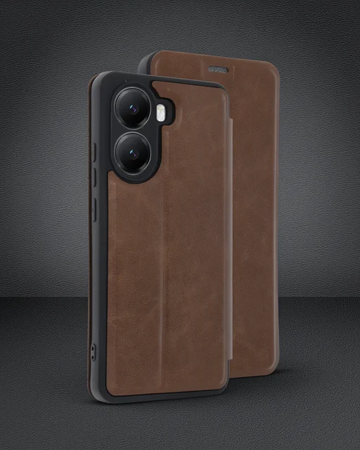 Xiaomi Poco X7 Pro Kılıf Flip Cover - Taba
