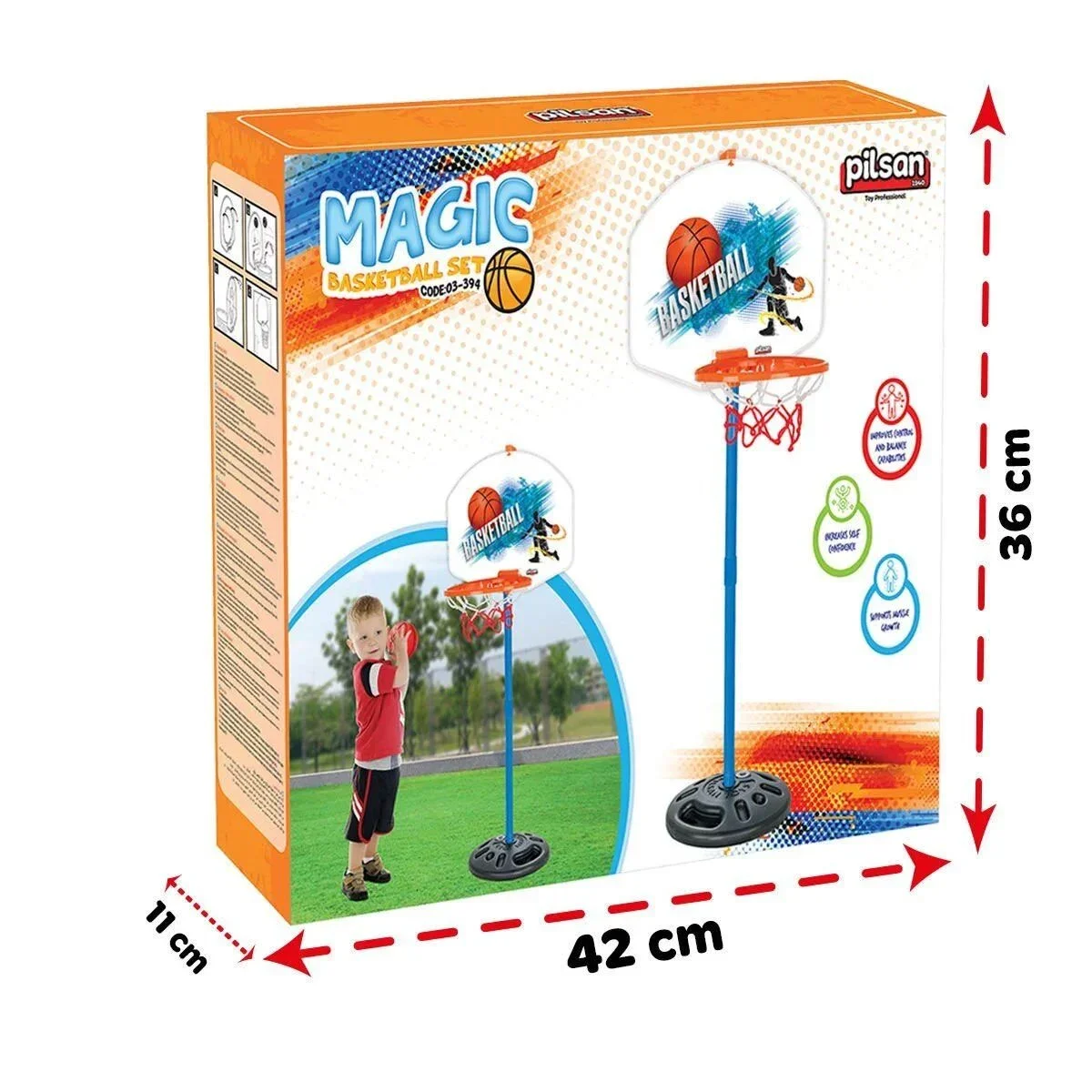 03 394 Pilsan Magic Basketbol Seti Ayaklı görsel 4