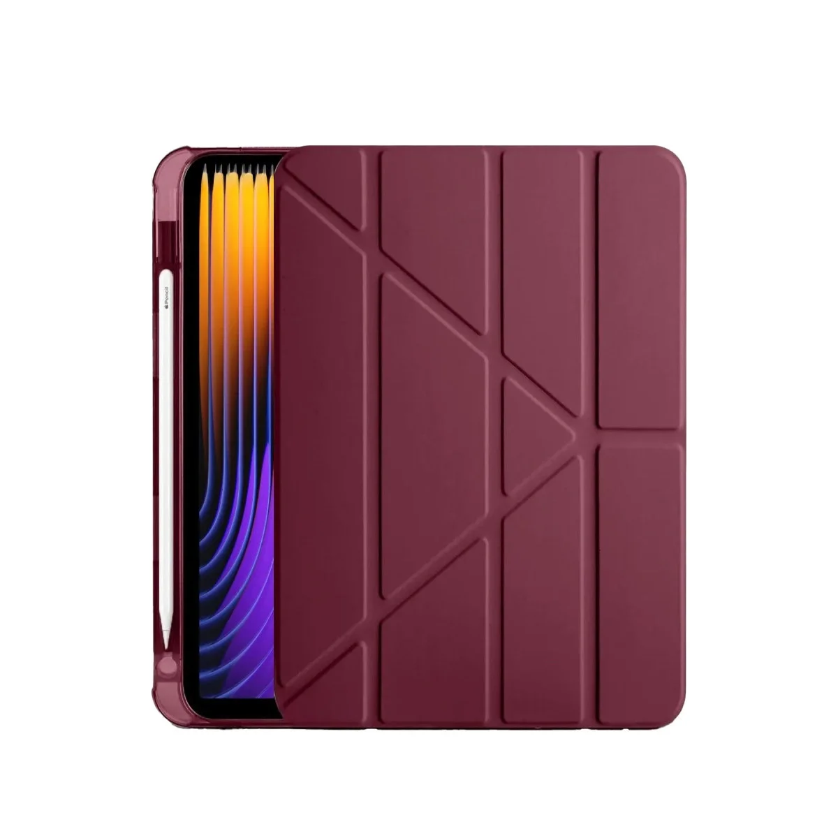 Xiao Pad 7 Pro Kılıf Kalemlikli Mars Tablet Kılıfı - Mürdüm