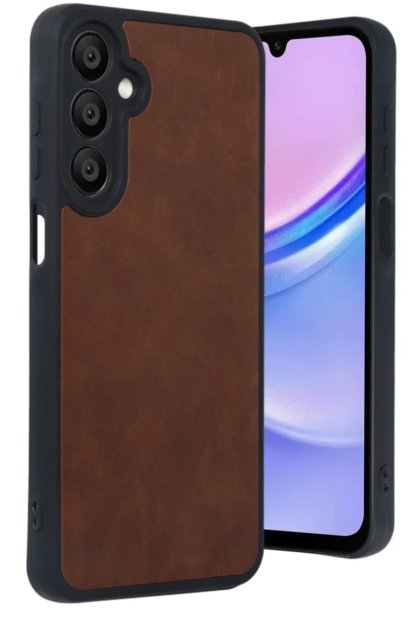 Samsung Galaxy A16 5G Kılıf Aras Deri Kapak - Taba