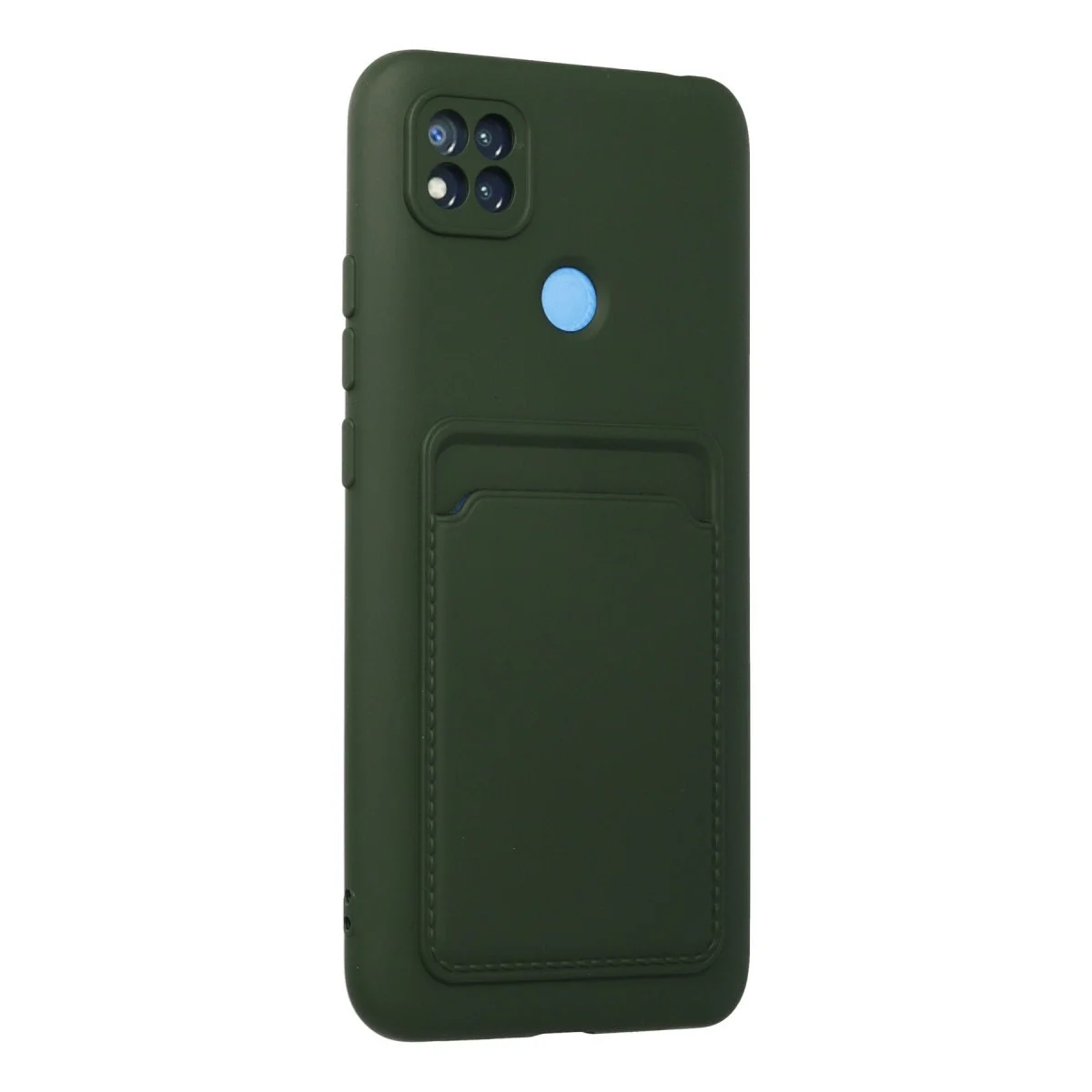 Xiaomi Redmi 9c Kılıf Kelvin Kartvizitli Silikon - Koyu Yeşil görsel 2
