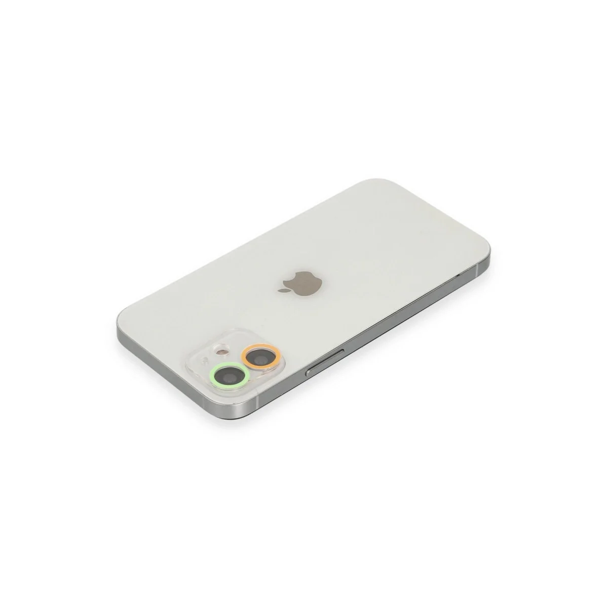 Apple İphone 11 Renkli Kamera Lens Koruma Cam - Turuncu-yeşil görsel 2