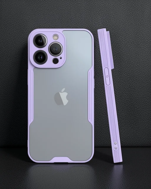 Apple İphone 14 Pro Kılıf Platin Silikon - Lila
