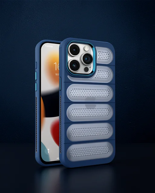 Apple İphone 15 Pro Max Kılıf Airmax Silikon Kapak - Lacivert