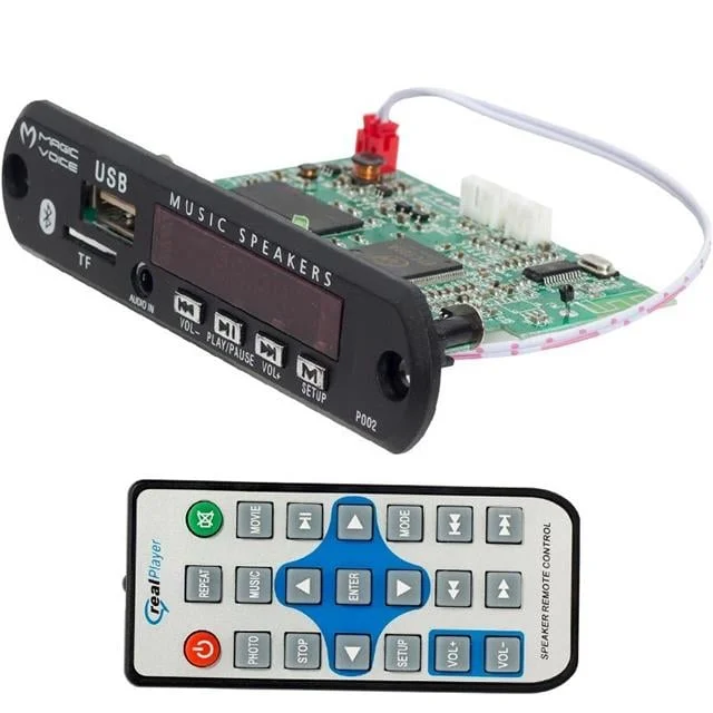 Magicvoice MP5 USB-SD-MMC-Bluetooth 12V-500mA Kumandalı Çevirici Dijital Video Player Board görsel 3