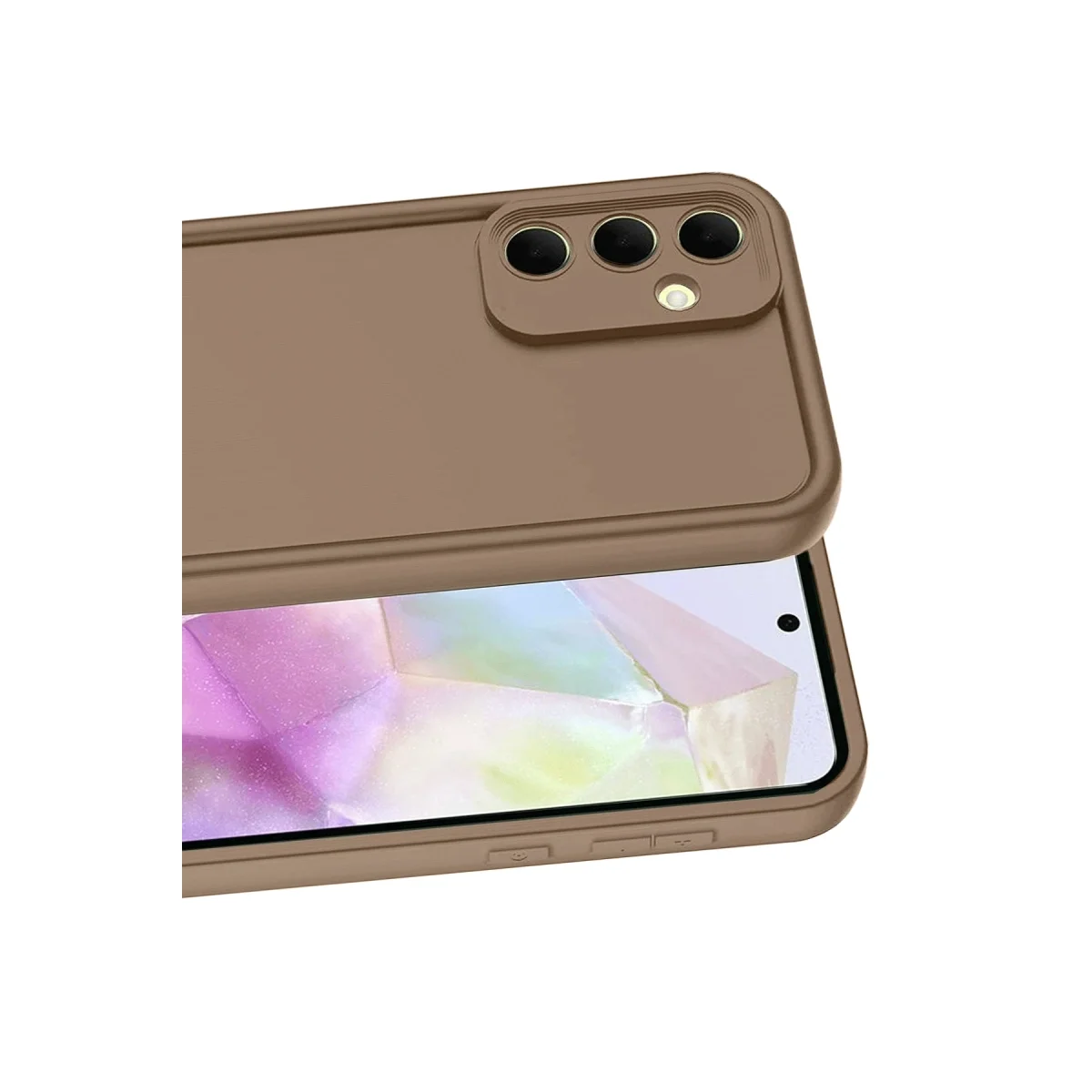 Samsung Galaxy A56 Kılıf Viera Silikon - Kahverengi görsel 2
