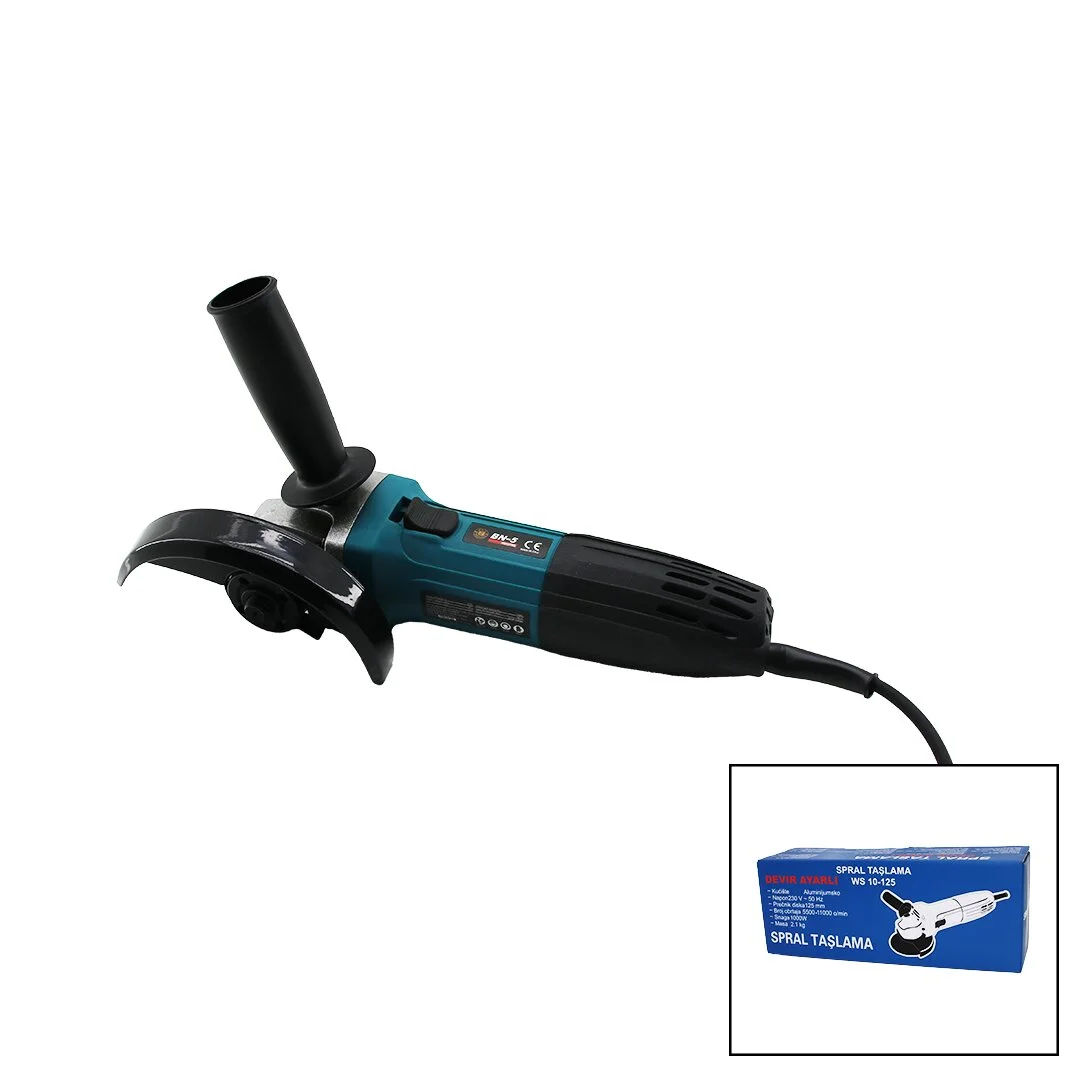 KUTULU DEVİR AYARLI 1000W SPRAL TAŞLAMA 125MM - 5500/11000/minute WS-10-125