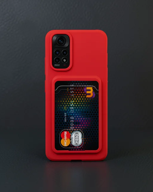 Xiaomi Redmi Note 11 Kılıf Kart Şeffaf Silikon - Şeffaf
