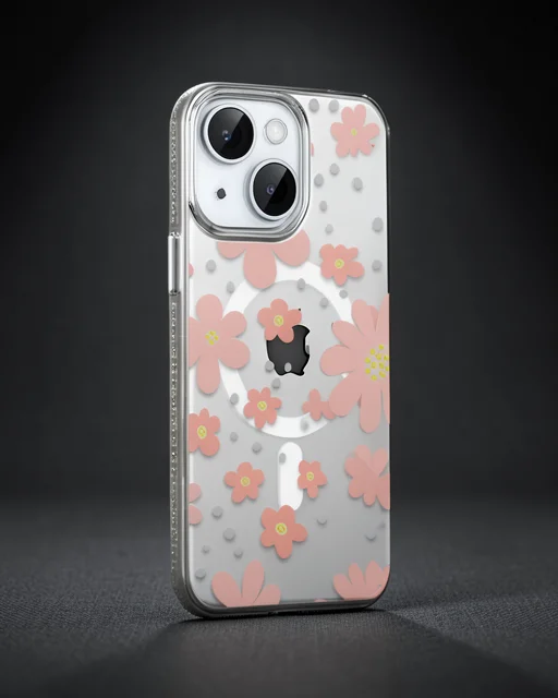 Joko Apple İphone 14 Floral Magsafe Kapak - Pembe
